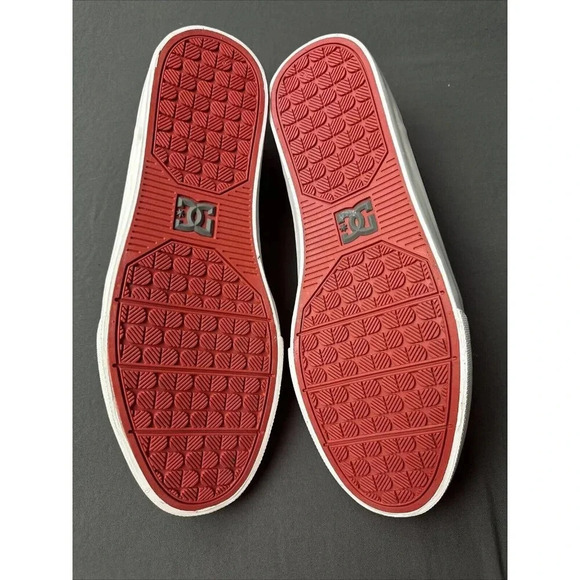 Mens Size 12 DC Tonik Black/Grey Red Leather & Cloth Top Skateboarding S… - Picture 13 of 17